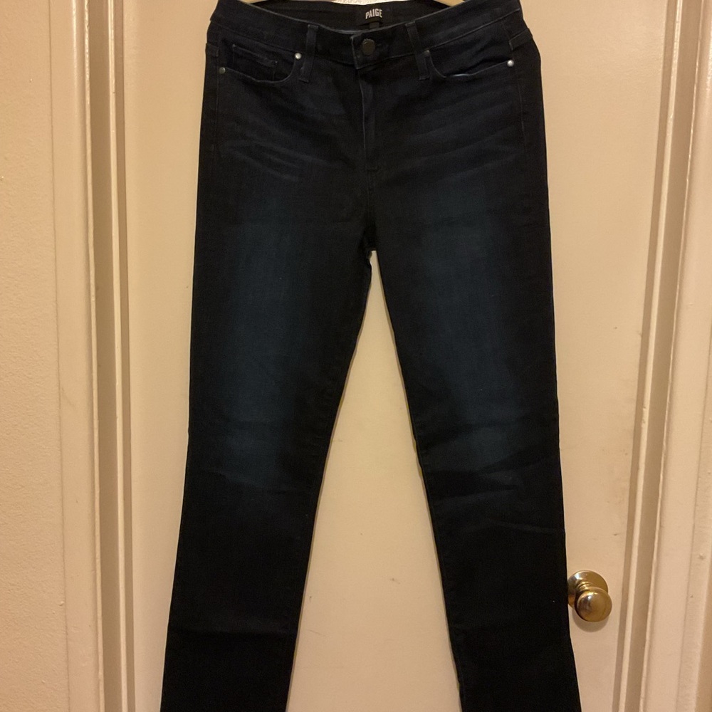 PAIGE Women's Deep Indigo Boot Cut Jeans